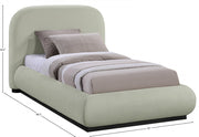 Vaughn Chenille Fabric Twin Bed Mint - Gate FurnitureTwin Bed