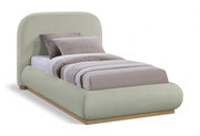 Vaughn Chenille Fabric Twin Bed Mint - Gate FurnitureTwin Bed