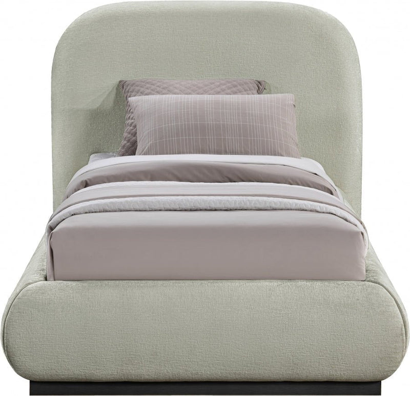 Vaughn Chenille Fabric Twin Bed Mint - Gate FurnitureTwin Bed