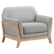 Vaughn Fabric Upholstered Flared Arm Accent Chair Grey - 511073
