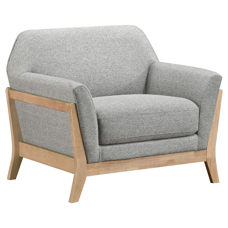 Vaughn Fabric Upholstered Flared Arm Accent Chair Grey - 511073