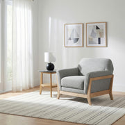 Vaughn Fabric Upholstered Flared Arm Accent Chair Grey - 511073