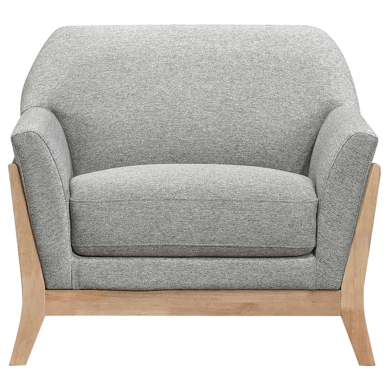 Vaughn Fabric Upholstered Flared Arm Accent Chair Grey - 511073