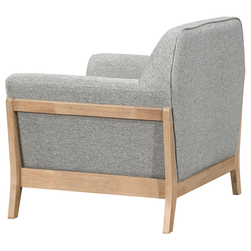 Vaughn Fabric Upholstered Flared Arm Accent Chair Grey - 511073