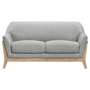 Vaughn Fabric Upholstered Flared Arm Loveseat Grey - 511072