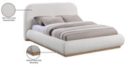 Vaughn Linen Textured King Bed Cream - Gate FurnitureKing Bed