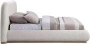 Vaughn Linen Textured King Bed Cream - Gate FurnitureKing Bed