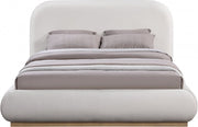 Vaughn Linen Textured Queen Bed Cream - Gate FurnitureQueen Bed