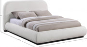 Vaughn Linen Textured Queen Bed Cream - Gate FurnitureQueen Bed