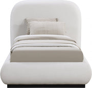Vaughn Linen Textured Twin Bed Cream - Gate FurnitureTwin Bed