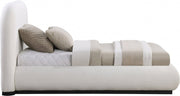 Vaughn Linen Textured Twin Bed Cream - Gate FurnitureTwin Bed