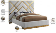 Vector Vegan Leather King Bed White - Gate FurnitureKing Bed