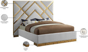Vector Vegan Leather Queen Bed White - Gate FurnitureQueen Bed