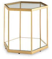 Veerwick Gold Finish Accent Coffee Table - A4000661