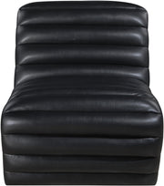 Vega Vegan Leather Upholstered Accent Chair in Black - 33045Black-C
