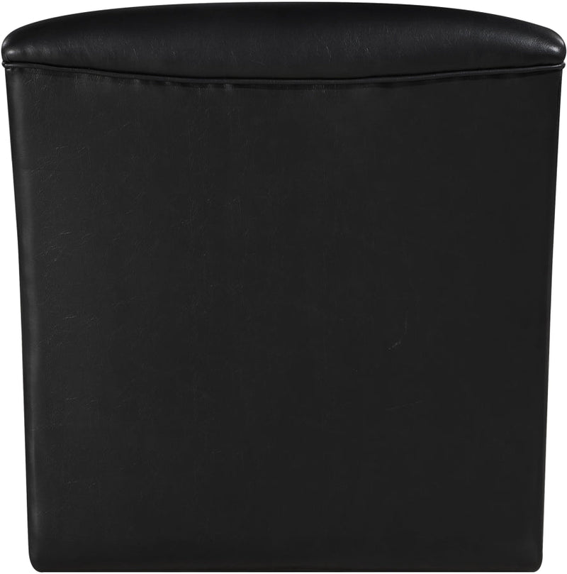 Vega Vegan Leather Upholstered Accent Chair in Black - 33045Black-C