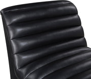 Vega Vegan Leather Upholstered Accent Chair in Black - 33045Black-C