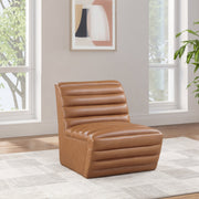 Vega Vegan Leather Upholstered Accent Chair in Cognac - 33045Cognac-C