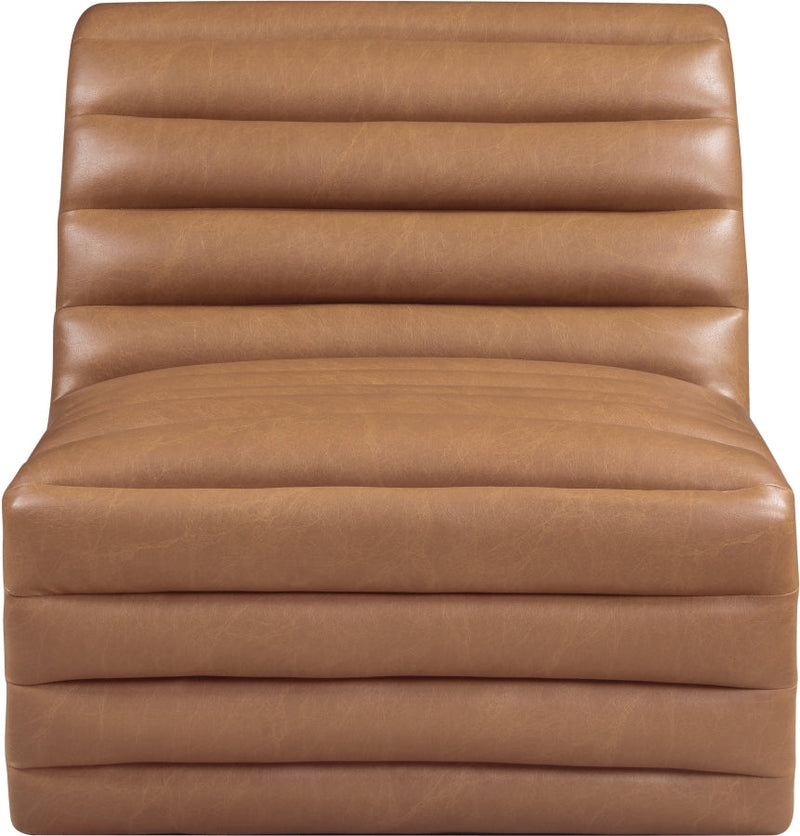 Vega Vegan Leather Upholstered Accent Chair in Cognac - 33045Cognac-C