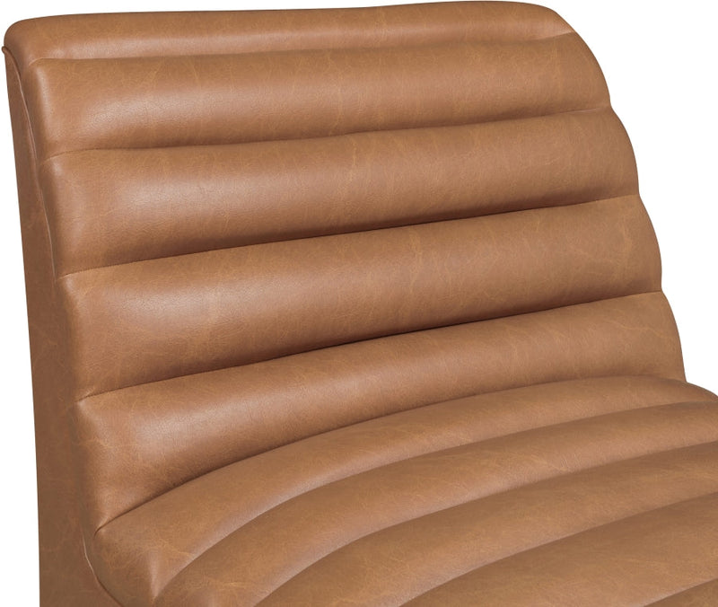 Vega Vegan Leather Upholstered Accent Chair in Cognac - 33045Cognac-C