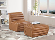 Vega Vegan Leather Upholstered Accent Chair in Cognac - 33045Cognac-C