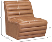 Vega Vegan Leather Upholstered Accent Chair in Cognac - 33045Cognac-C