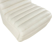 Vega Vegan Leather Upholstered Accent Chair in Cream - 33045Cream-C