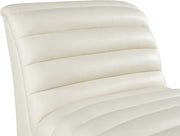 Vega Vegan Leather Upholstered Accent Chair in Cream - 33045Cream-C