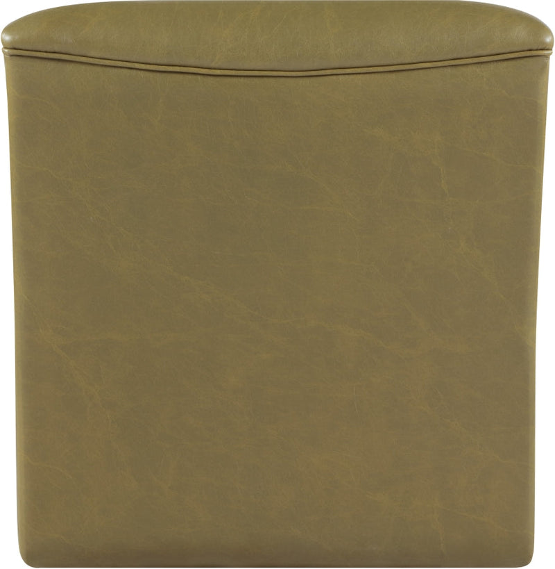 Vega Vegan Leather Upholstered Accent Chair in Olive - 33045Olive-C
