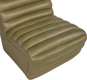 Vega Vegan Leather Upholstered Accent Chair in Olive - 33045Olive-C