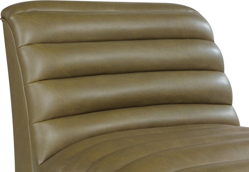 Vega Vegan Leather Upholstered Accent Chair in Olive - 33045Olive-C