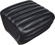 Vega Vegan Leather Upholstered Ottoman in Black - 33045Black-Ott