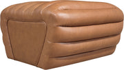 Vega Vegan Leather Upholstered Ottoman in Cognac - 33045Cognac-Ott