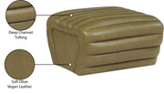 Vega Vegan Leather Upholstered Ottoman in Olive - 33045Olive-Ott