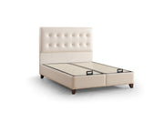 Vella Storage Bed With Headboard Beige - Queen in Beige - 110-VEL-BEIVYN-150-SB