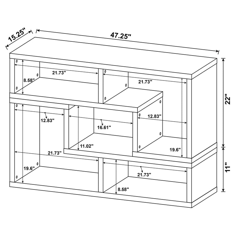 Velma Multipurpose TV Stand and Bookshelf White - 800330