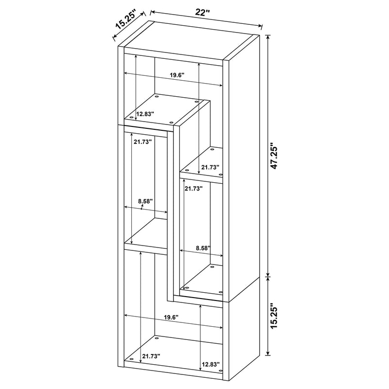 Velma Multipurpose TV Stand and Bookshelf White - 800330