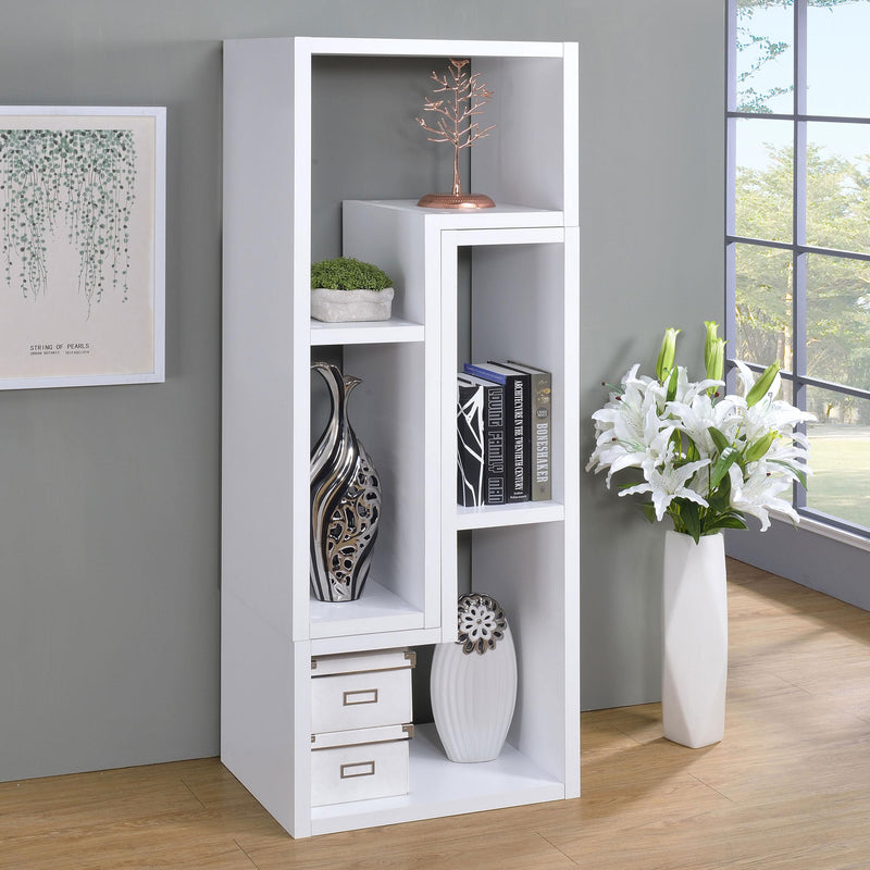 Velma Multipurpose TV Stand and Bookshelf White - 800330