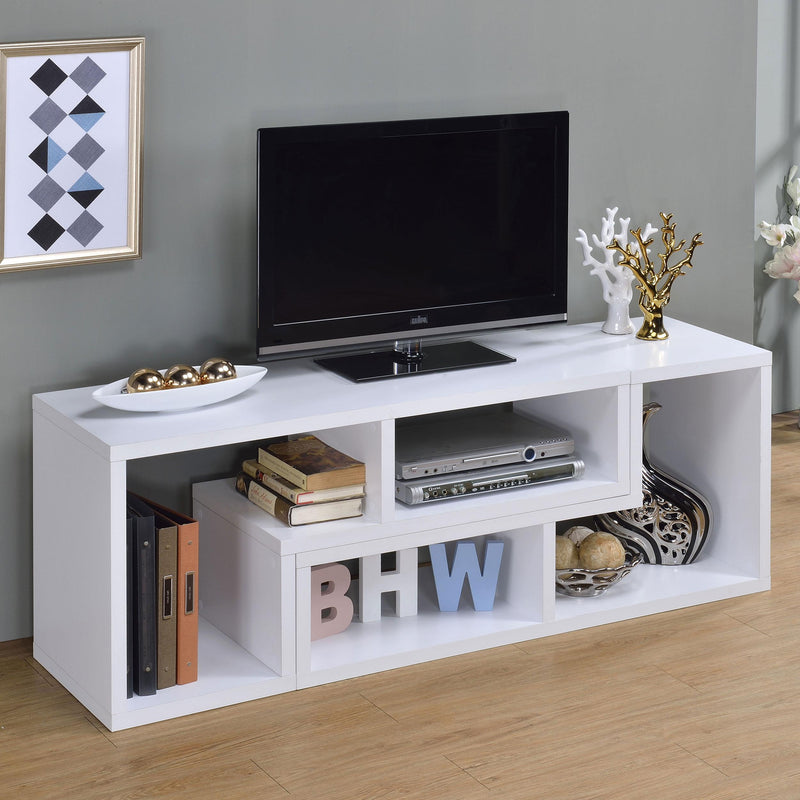 Velma Multipurpose TV Stand and Bookshelf White - 800330
