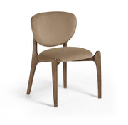 Velora Velvet Performance Fabric Upholstered Dining Chair in Beige, Set of 2 - 77077Beige-C