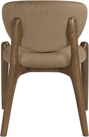 Velora Velvet Performance Fabric Upholstered Dining Chair in Beige, Set of 2 - 77077Beige-C