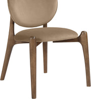 Velora Velvet Performance Fabric Upholstered Dining Chair in Beige, Set of 2 - 77077Beige-C