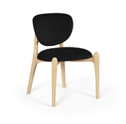 Velora Velvet Performance Fabric Upholstered Dining Chair in Black, Set of 2 - 77076Black-C