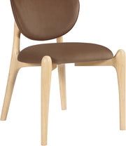 Velora Velvet Performance Fabric Upholstered Dining Chair in Brown, Set of 2 - 77076Brown-C