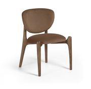 Velora Velvet Performance Fabric Upholstered Dining Chair in Brown, Set of 2 - 77077Brown-C