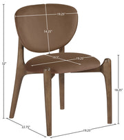Velora Velvet Performance Fabric Upholstered Dining Chair in Brown, Set of 2 - 77077Brown-C