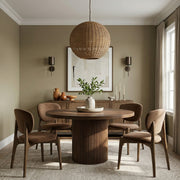 Velora Velvet Performance Fabric Upholstered Dining Chair in Brown, Set of 2 - 77077Brown-C