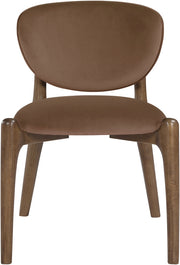Velora Velvet Performance Fabric Upholstered Dining Chair in Brown, Set of 2 - 77077Brown-C