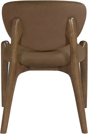 Velora Velvet Performance Fabric Upholstered Dining Chair in Brown, Set of 2 - 77077Brown-C