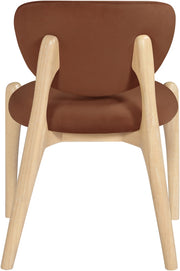 Velora Velvet Performance Fabric Upholstered Dining Chair in Cognac, Set of 2 - 77076Cognac-C